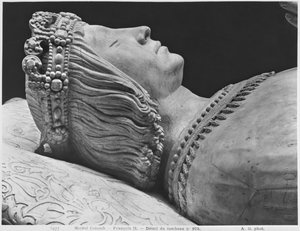 Nantes, Kathedraal van St. Peter en St. Paul, Graf van Frans II, Hertog van Bretagne en Marguerite van Foix, detail van Frans II, 1502-07